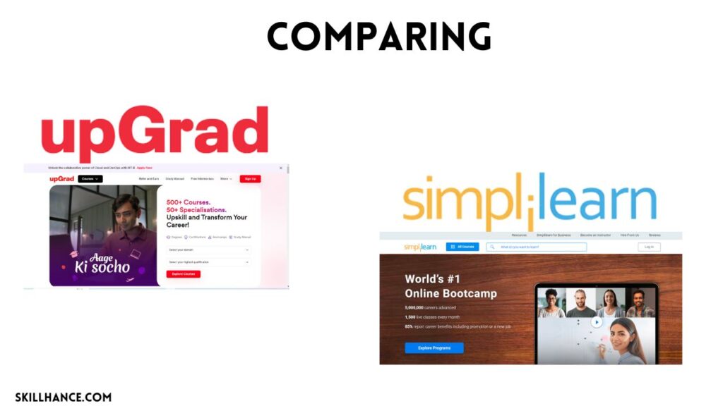 Comparing upGrad & Simplilearn