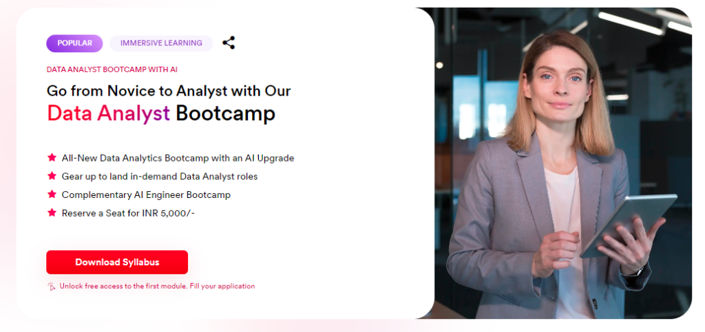 upGrad Data Analyst Bootcamp With AI Review